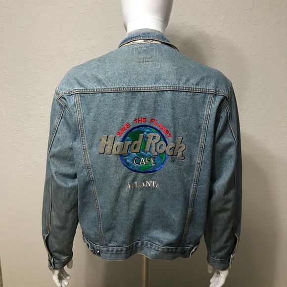 Vintage Hard Rock Cafe Atlanta Jean Jacket Sz L